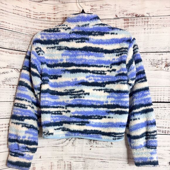 Athleta Girl Jacket Size Large So Toasty Tugga Sherpa Full zip up Cozy Fuzzy - Picture 5 of 12